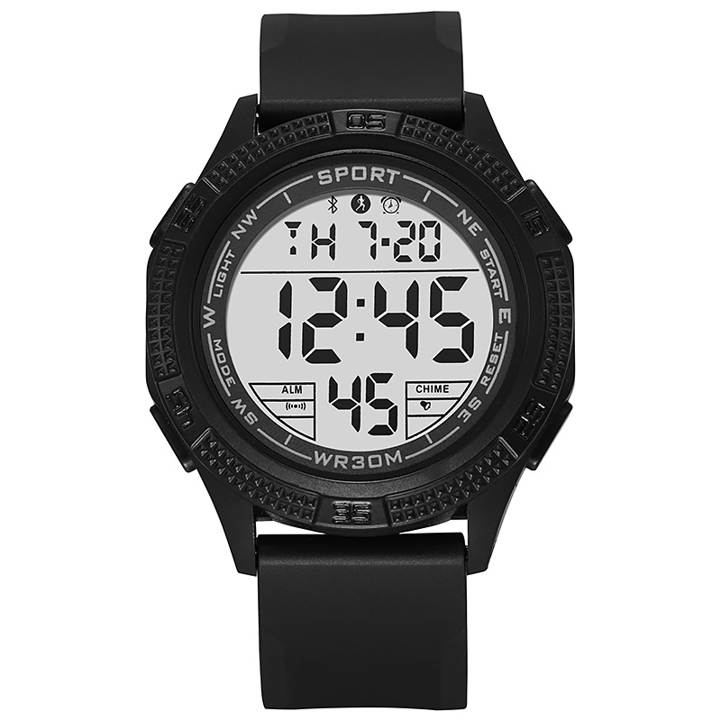 Manufacturer Wholesale Men's Electronic Watch for Middle and High School Students, Fashionable Outdoor Sports Multi-Function Alarm Clock, Luminous Electronic Watch
