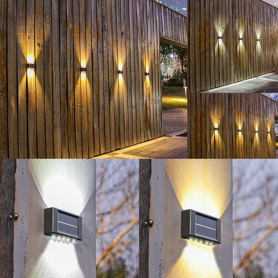 Solar Lights Outdoor Courtyard Lights Yard Garden Decorative Lights Wall Wash New up and down Luminous Atmosphere Wall Lights