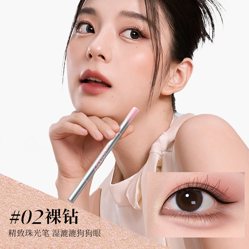 Colorkey Silkworm Pen for Women, Dual-Ended Natural Brightening and Amplifying 3D Eye Makeup for Beginners, Natural Look