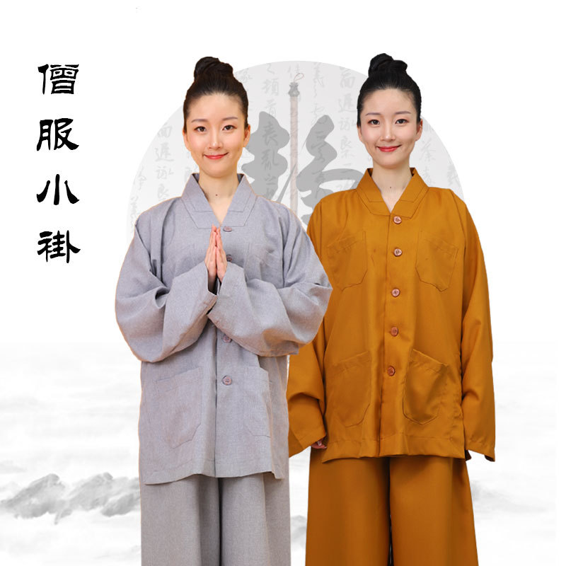 Winter monk coat cotton-padded jacket jacket suit thickened warm Monk nun master monk robe cotton-padded jacket short suit