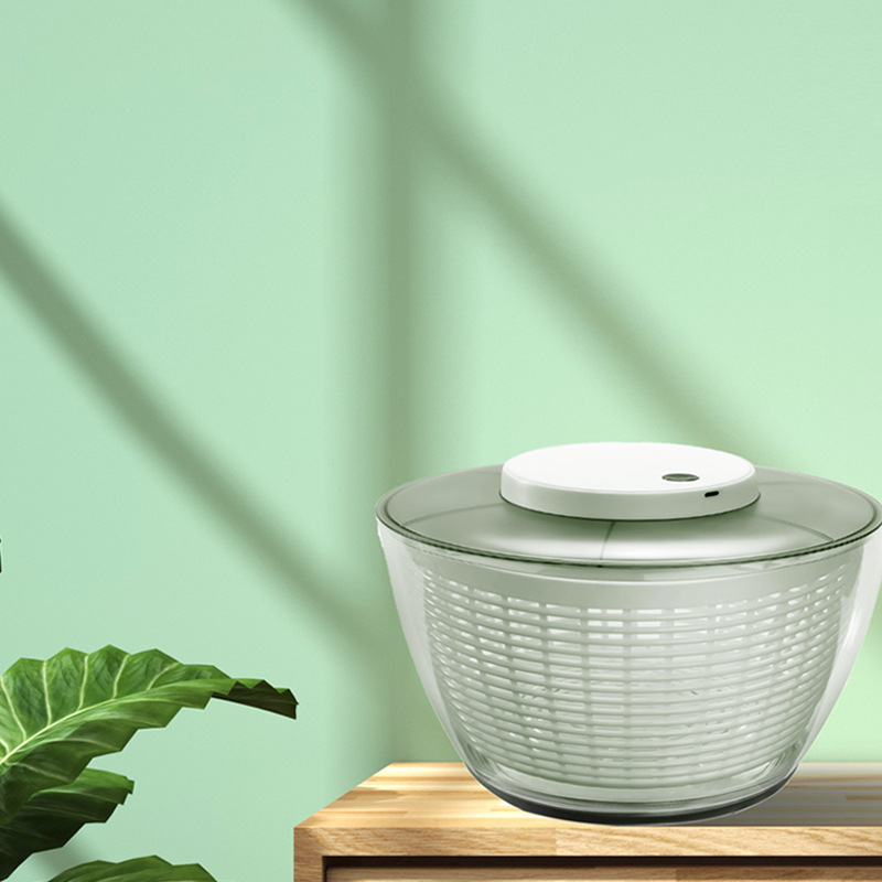 Electric Household Vegetable Salad Dehydrator, Fruit and Vegetable Spinner, Dryer, Vegetable Dehydration Artifact, Drain Basket