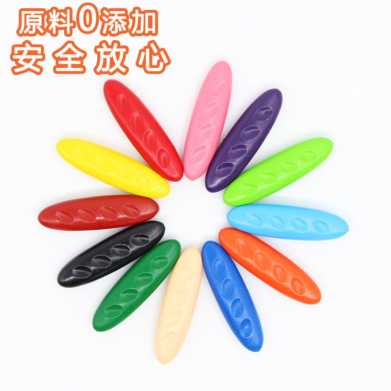 3D Stereo Crayons, Non-Dirty Hand Washable Plastic Shape Crayons, Kidsren's Kindergarten Painting Early Education Puzzle