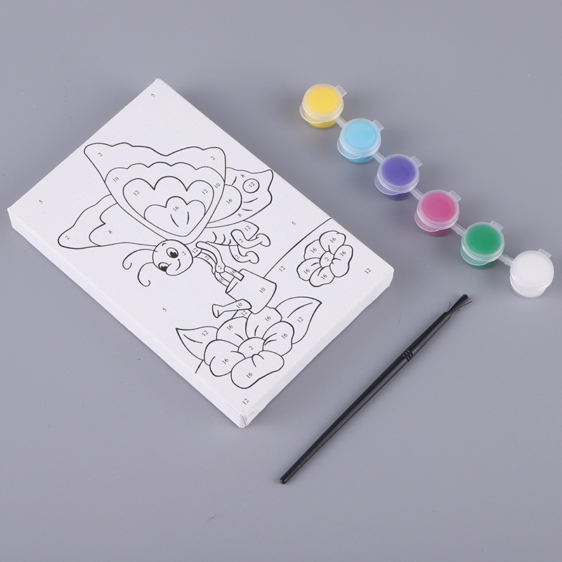 Children's DIY Handmade Puzzle Cartoon Animal Filled Oil Painting Primary School Student Painting Interior Decoration Painting Oil Painting