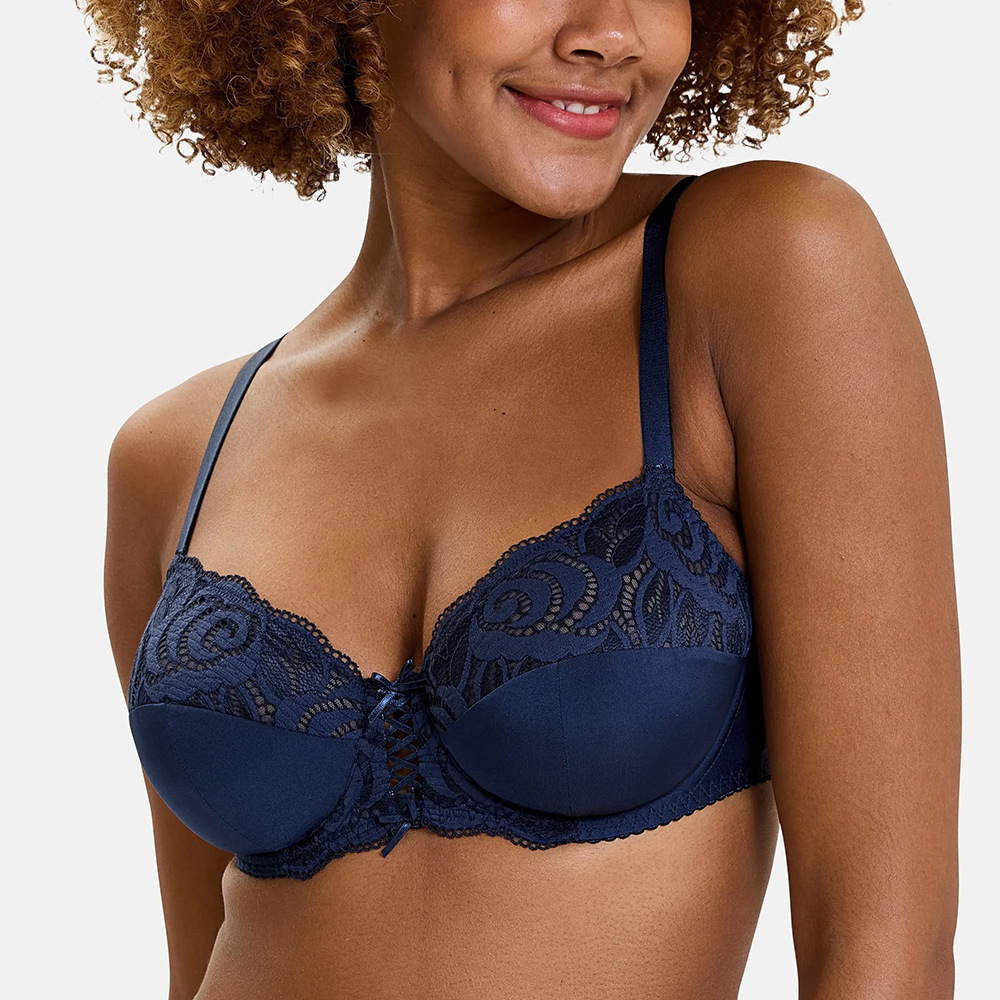 Горячий бестселлер в Европе и Америке, бюстгальтер большого размера, кружевной, однослойный, 3/4 чашка, индивидуальный пошив с учетом труда и материалов, разработка по запросу и быстрая подача образцов