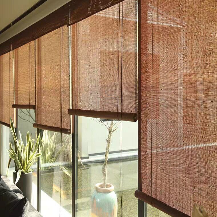 Bamboo Curtain Manufacturer Wholesale Customized Export Bamboo Roller Blinds Roman Blinds Roller Blinds Sunshades Carbonized Curtains Ceiling Curtains