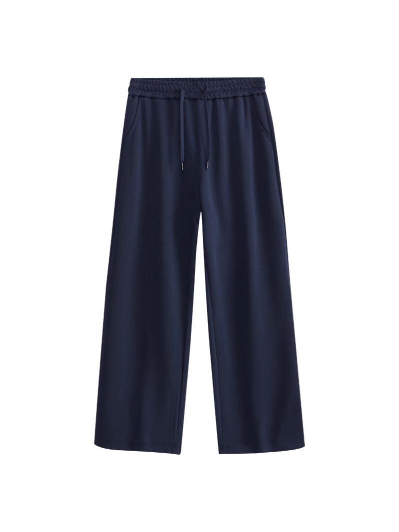 Huamian Autumn and Winter Trousers Straight Pants Men's Loose Wide-Leg Pants Student Activities Pure Color Trendyy Draped Workwear Trousers