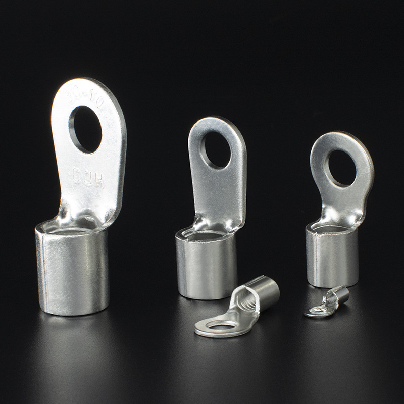 CJH End Head RNB14-8 Copper 1.2 Thick European Cold-pressed Round Bare Terminal Block Copper Nose Connector Wire Lug