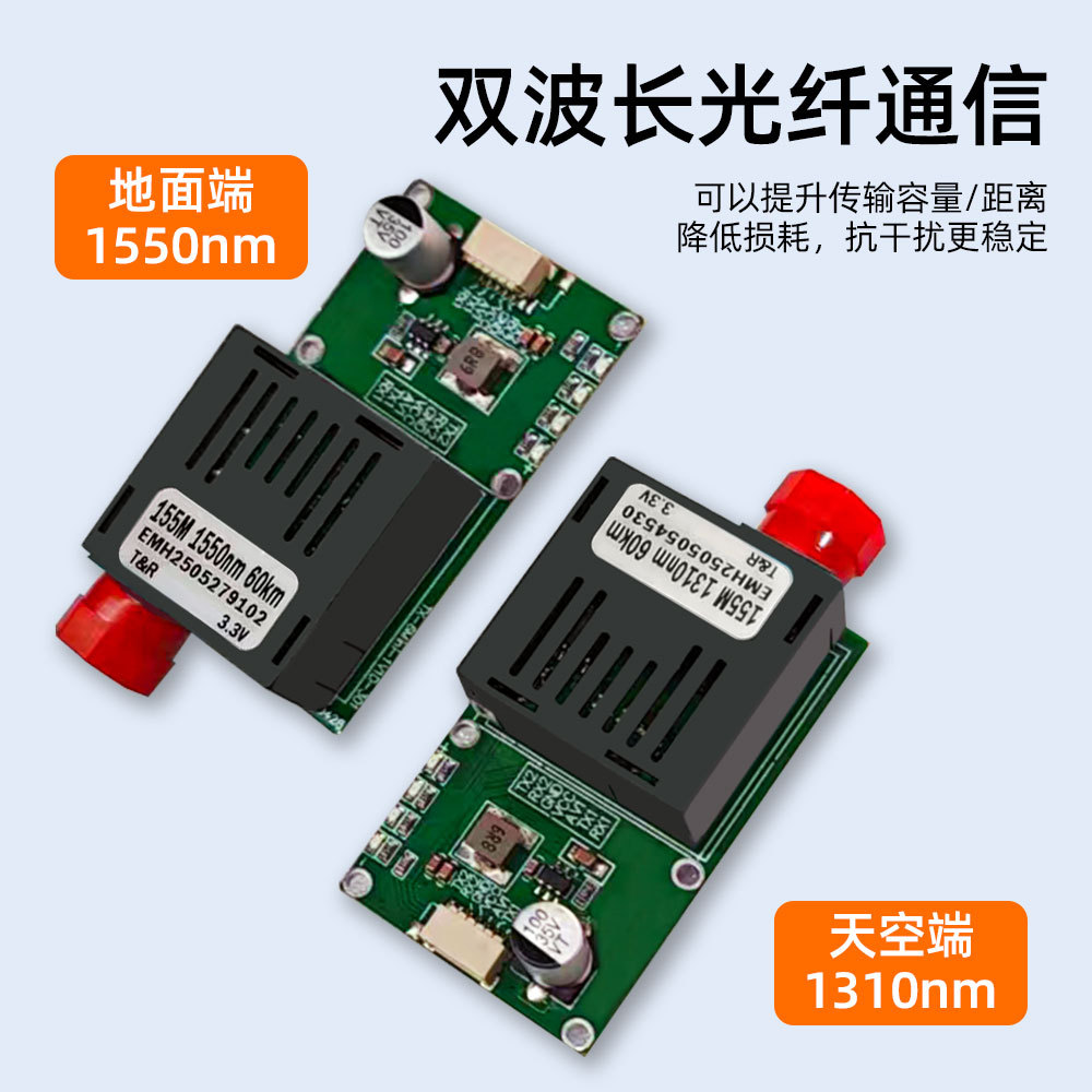 Ttl оптический трансивер для БПЛА, 1-канальный видео UART/SBUS на волоконно-оптический модуль, встроенный для Sky и Ground