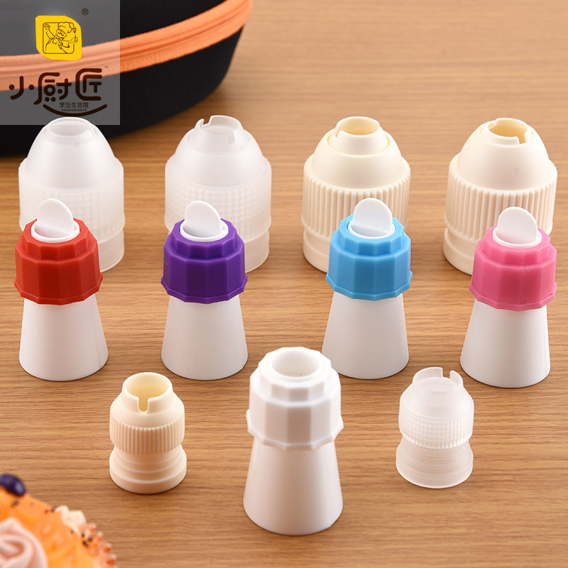 Plastic Decorating Nozzle Converter Decorating Bag Cake Decorating Tool Large, Medium and Small Tip Replacement Conversion Head