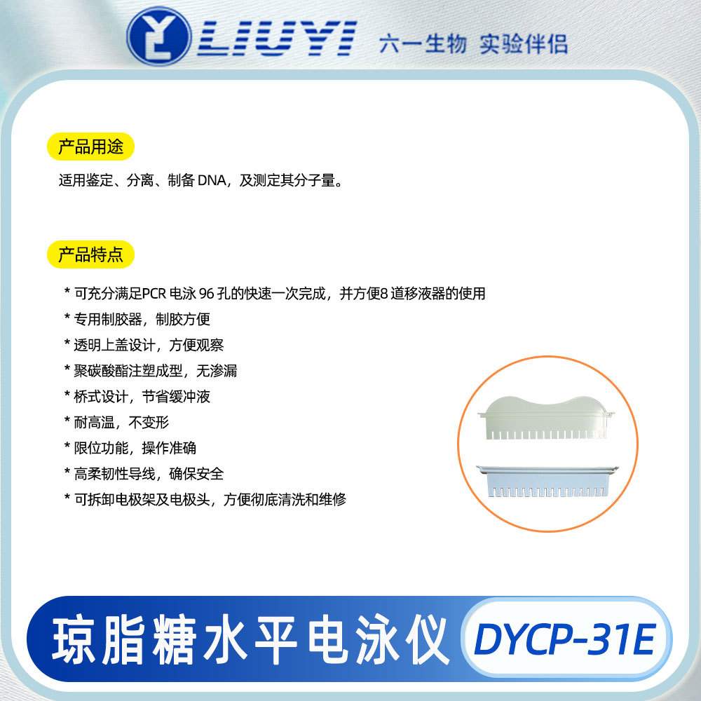 Beijing Liuyi Dycp-31E Agarose Horizontal Electrophoresis Instrument Medium Identification Separation Preparation Dna Nucleic Acid Electrophoresis
