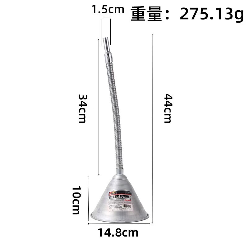 Wholesale Iron Universal Refueling Funnel Bendable Gasoline Funnel with Filter Motorcycle Car Refueling Long Funnel