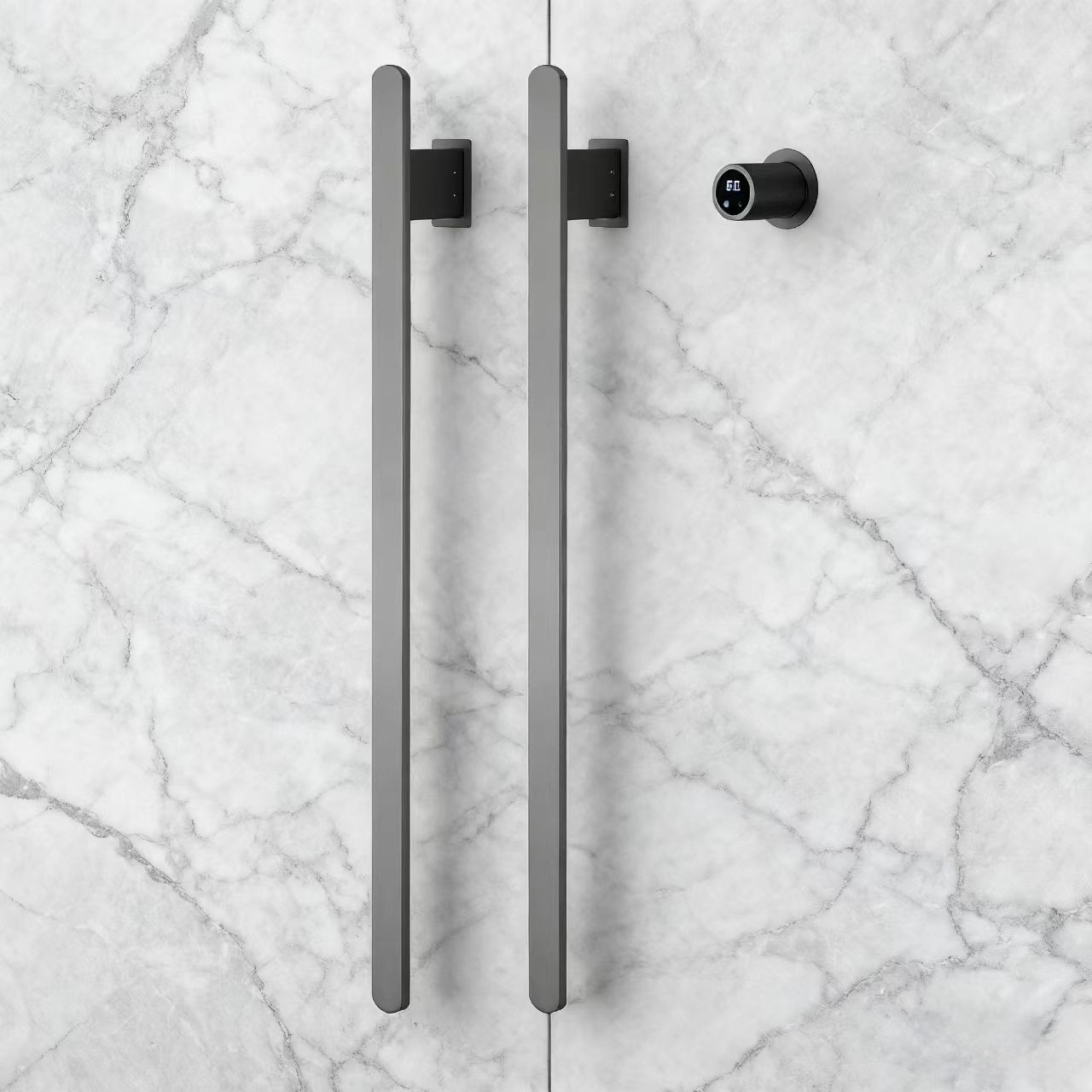 Cross-Border Popular Vertical Rod European and American Electric Heated Towel Rack Hot-Selling Solid Bath Towel Drying Rack Carbon Fiber Heating Source Manufacturer