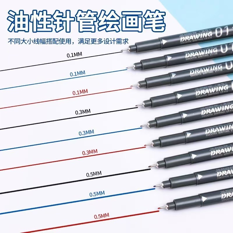 Масляный лайнер Lotto с игольчатым наконечником, ультратонкий, для резьбы по нефриту, водостойкий, устойчивый к выцветанию