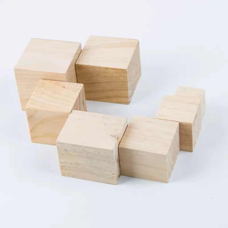 New Zealand Pine Wood Blocks Log Wood Kidsren's Toys Building Blocks Mathematics Teaching Aids DIY Model Puzzle Solid Wood Material