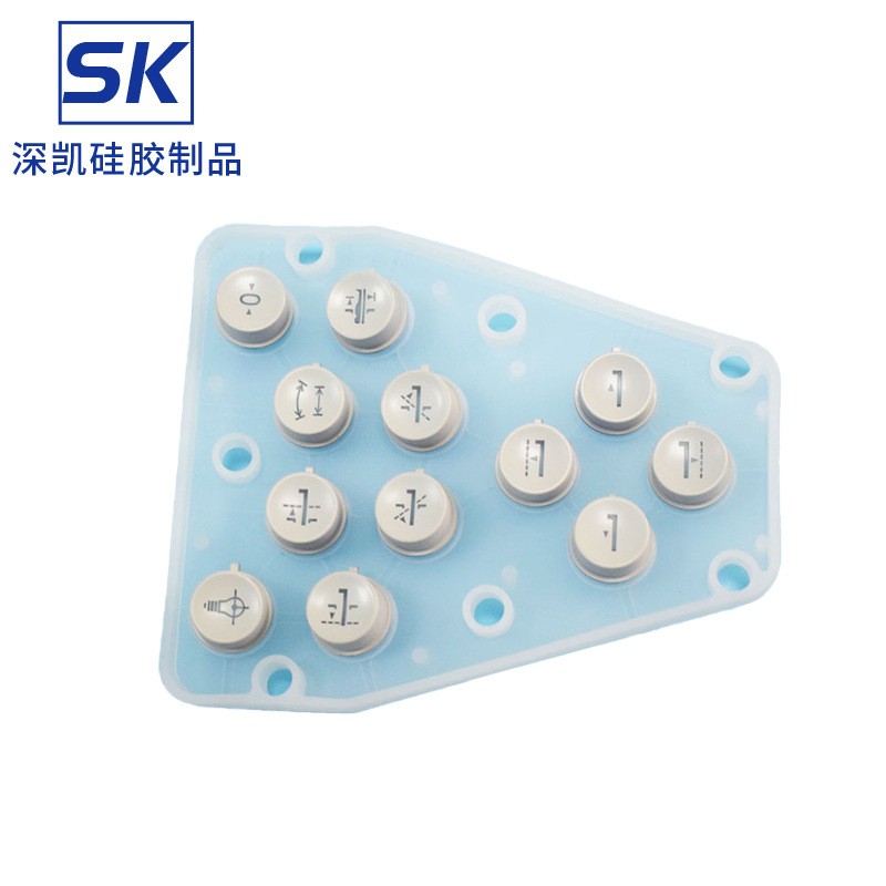 Plastic + Silicone Combination Buttons, Laser Engraving, Color Printing, Conductive Source Manufacturers, Instrument Buttons Can Be Provided with Drawings and Samples