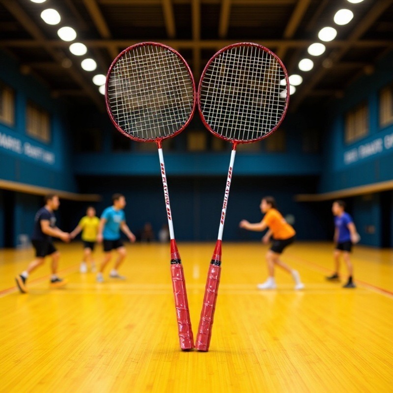 Badminton Racket for Beginners, Outdoor Leisure Training, Lightweight Iron Alloy Split Racket, Cross-Border Wholesale Double Racket