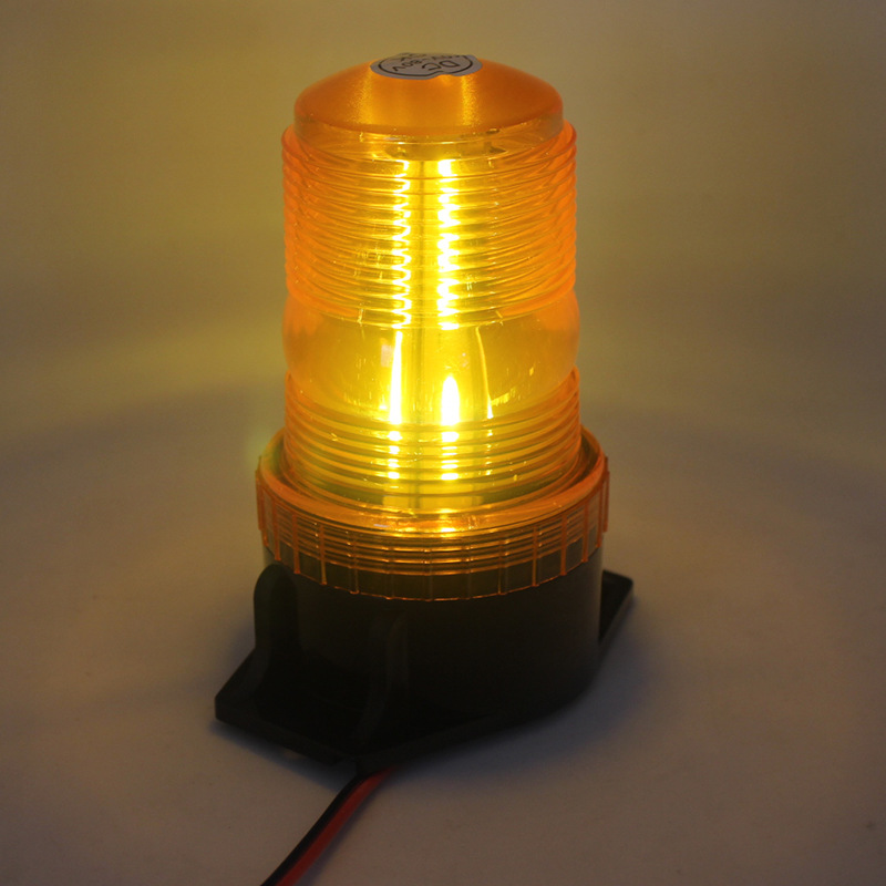 LED car round warning light traffic construction strobe signal light yellow warning engineering school light forklift light