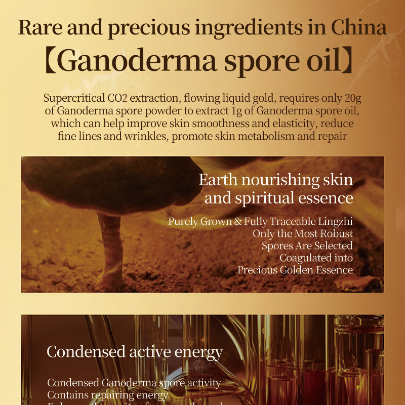 Source Factory Uses Oil to Nourish Skin, Moisturize, Firm, Anti-Wrinkle and Aging, Ganoderma Lucidum Amber Lightening Oil Ointment Mask Customized