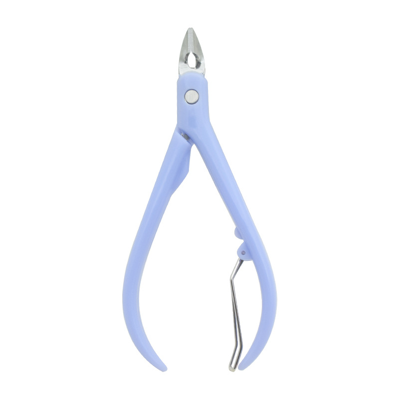 Manufacturer Wholesale Plastic Handle Dead Skin Scissors Manicure Removal Pliers Nail Cleaning Barb Care Tools