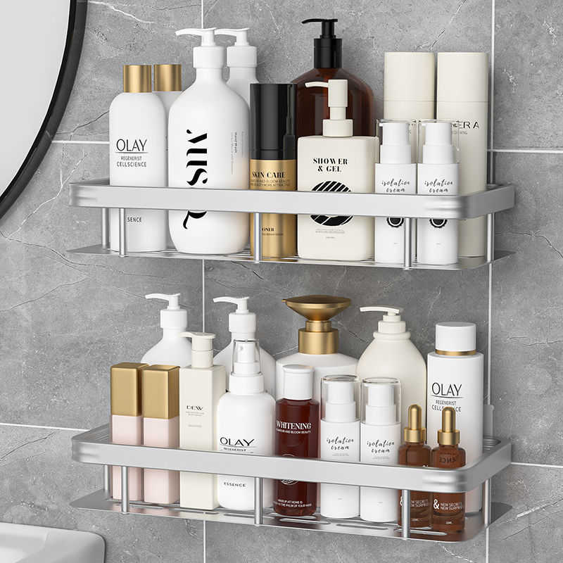 Hole-Free Bathroom Storage Rack Bathroom Bracket Toilet Toilet Washbasin Supplies Wall-Mounted Triangle Storage Rack