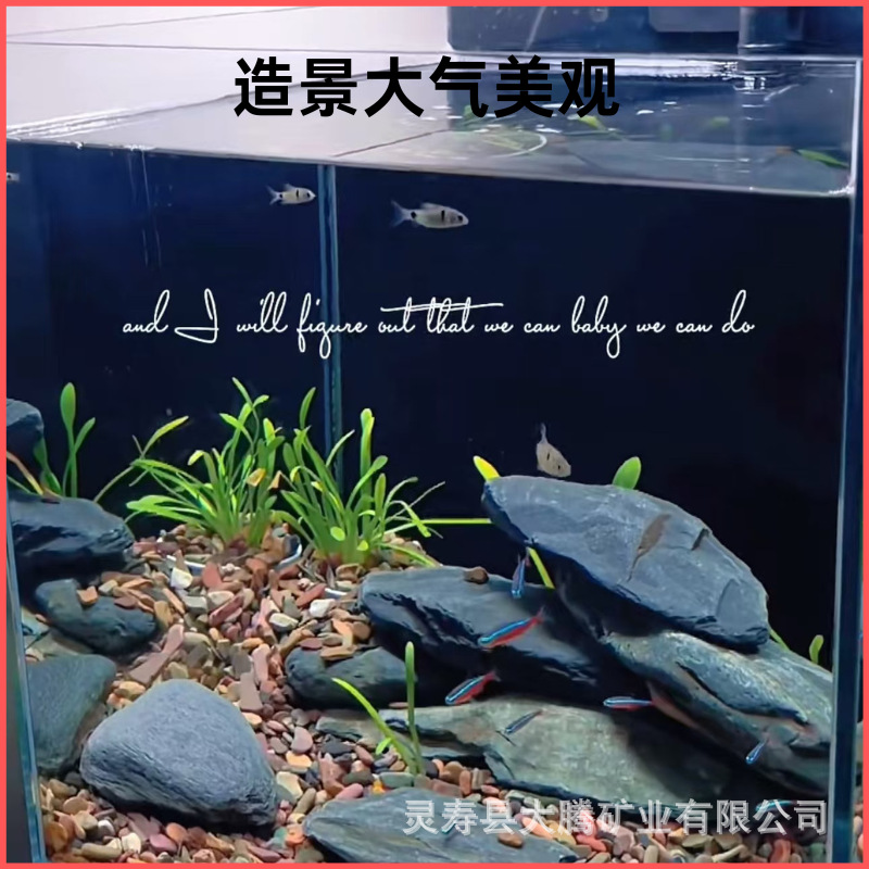 Fish Tank Landscape Native Stream Rock Piece Ornaments Ecological Tortoise Climbing Table Sun Table Aquarium Stone Stream Rock Piece