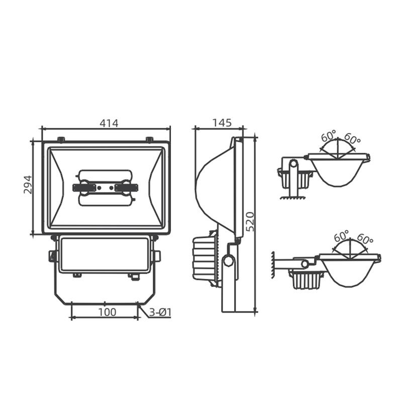 Yuanguang Yaming High and Low Frequency Induction Lamps, High Light Efficiency, Explosion-Proof for Factories, Stadiums, Airports, Floodlights, Direct Sales from the Manufacturer
