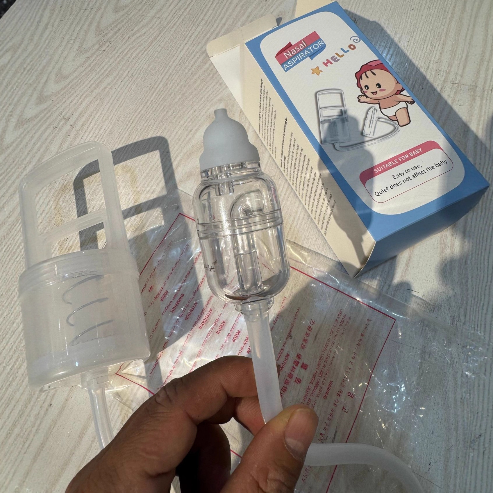 Насос для отсасывания слизи для новорожденных и детей, ручной, с отрицательным давлением, устройство для очистки носа