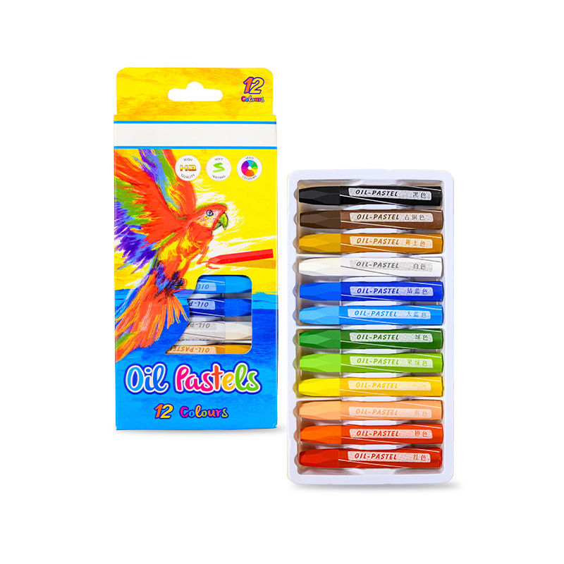 High-Quality Hongyao Environmentally Friendly Coloring 36-Color Hexagonal Oil Pastels Washable Painted Brushes Art Kidsren's Crayons