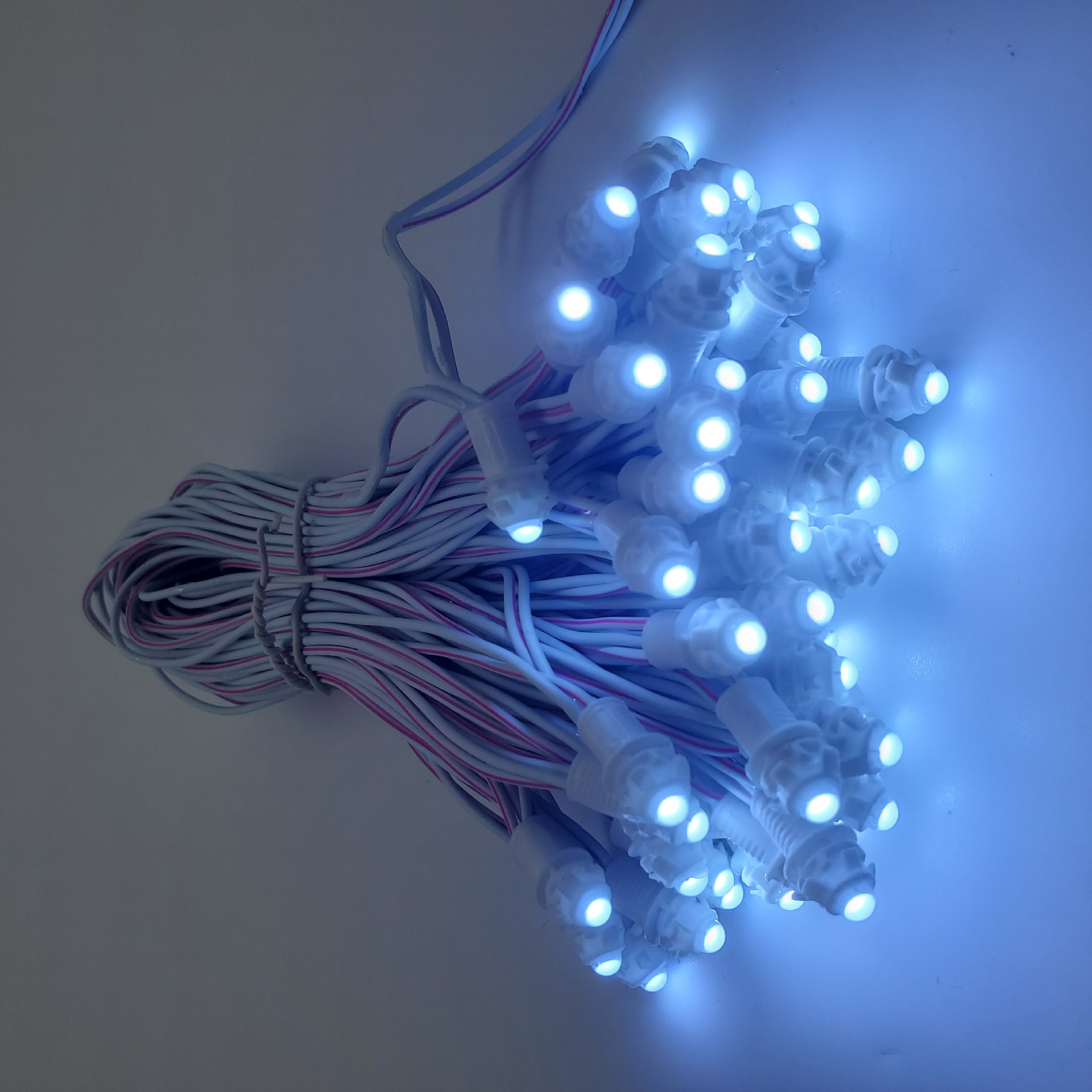 Factory Direct Sales 9mm Led Light String 12V Solar Luminous Character Sign Decoration Christmas Tree Cross-Border Led Light String