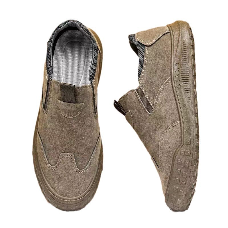 2024 New Arrival Labor Protection Shoes Men's Low-Top Waterproof Leather Boots Men's Outdoor Non-Slip Wear-Resistant Casual Breathable Work Shoes