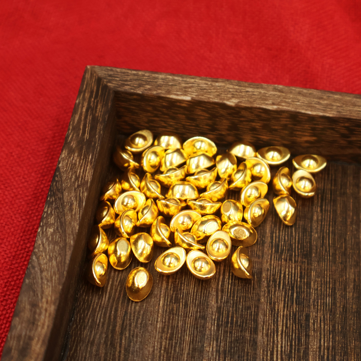 Metal ingot, gold bean, gold bar, rice, Chinese living room decorations, opening housewarming gift, fortune-making, feng shui ornaments