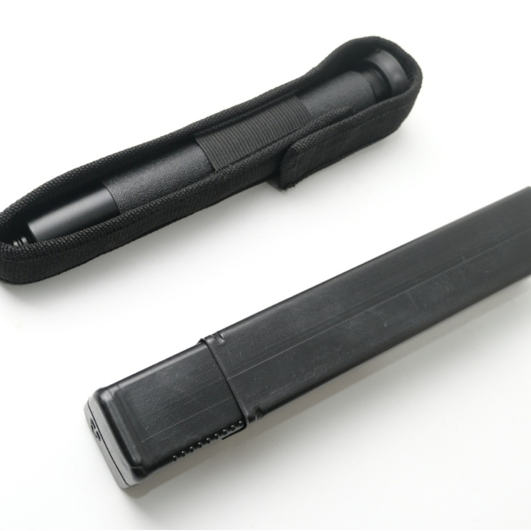 21inch New Pu Light Mechanical Stick Three-Section Heavy and Light Machine Retractable Telescopic Stick Vehicle-Mounted Self-Defense Protection Lightweight