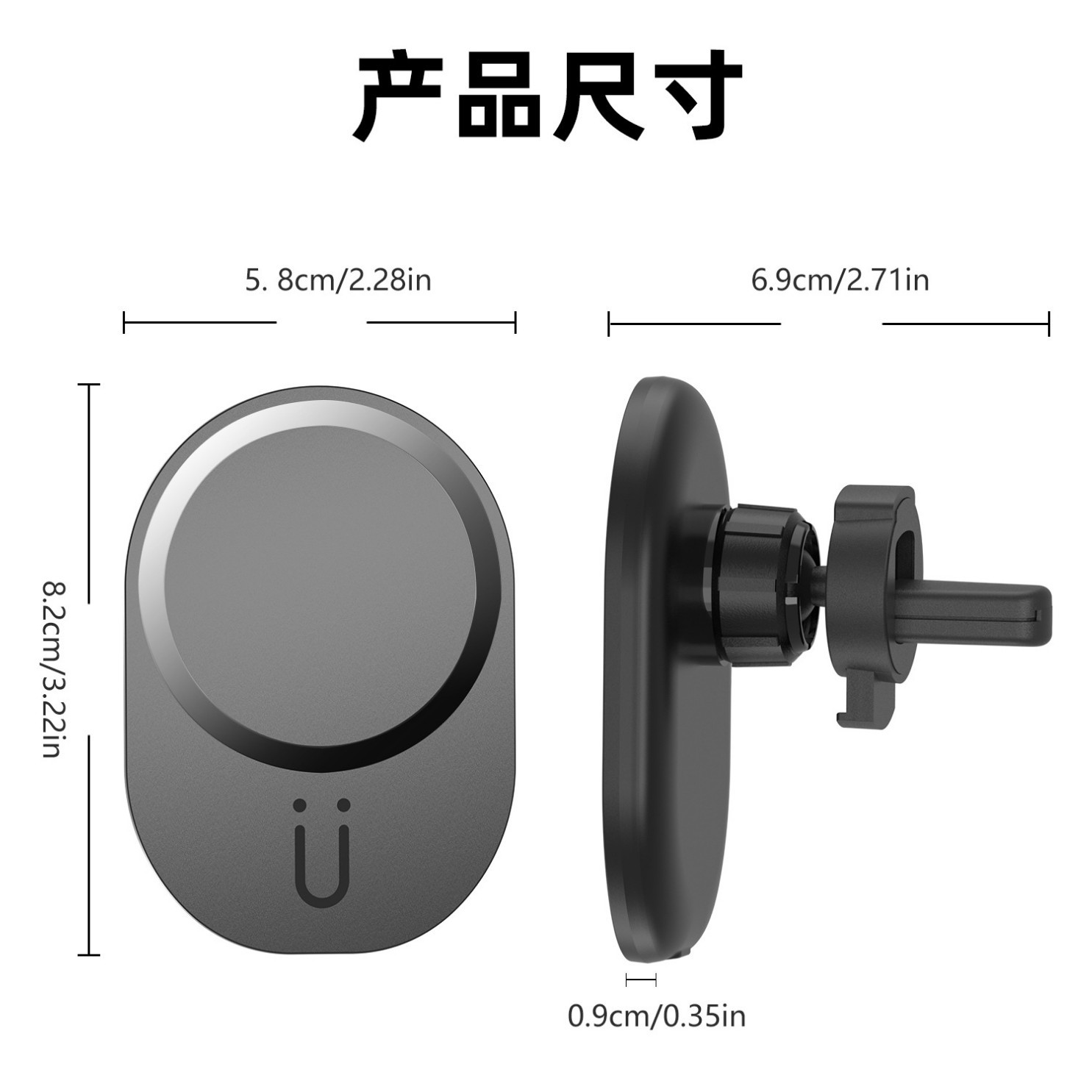 Car Magnetic Wireless Car Charger Wireless Charger Magnetic Car Wireless Charger Abs Powerful Magnetic Wireless Fast Charger