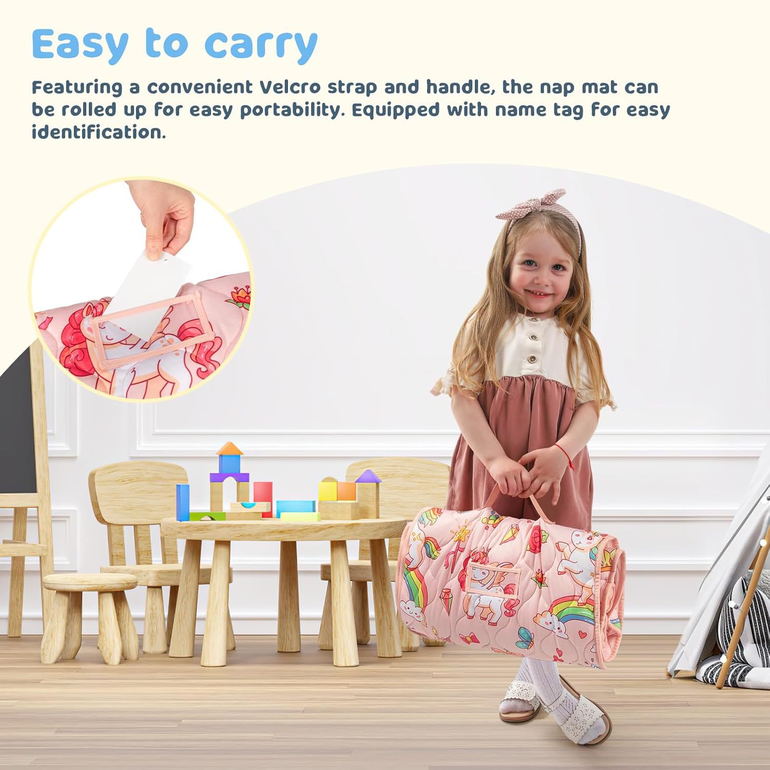 Foreign Trade Hot Model Portable Children's Anti-Kick Quilt Amazon Customized Foldable Sleeping Bag Children's All-In-One Nap Mat