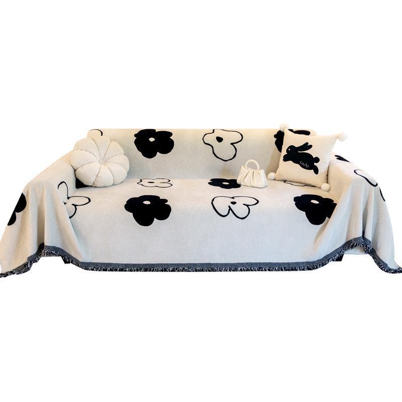 R5X Double-Sided Chenille Sofa Towel, Universal Armrest and Backrest Cover for All Seasons, Seat Cushion 2023 New All-Inclusive Cover