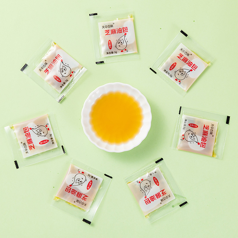 Pure Sesame Oil Package 3g Bagged Small Sesame Oil Small Package Sesame Oil Zhumadian Sesame Oil Individually Packaged Available for Wholesale