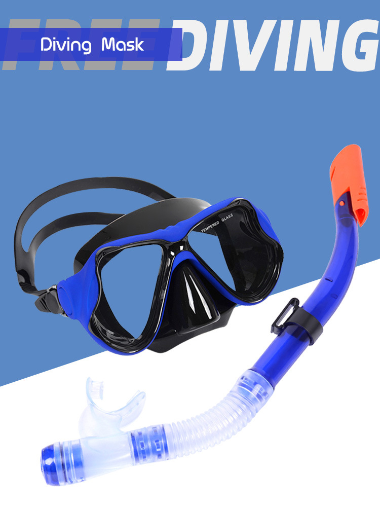 New Adult Men's and Women's Large Vision Mask Children's Diving Goggles suit Semi-dry Snorkeling Equipment Glasses