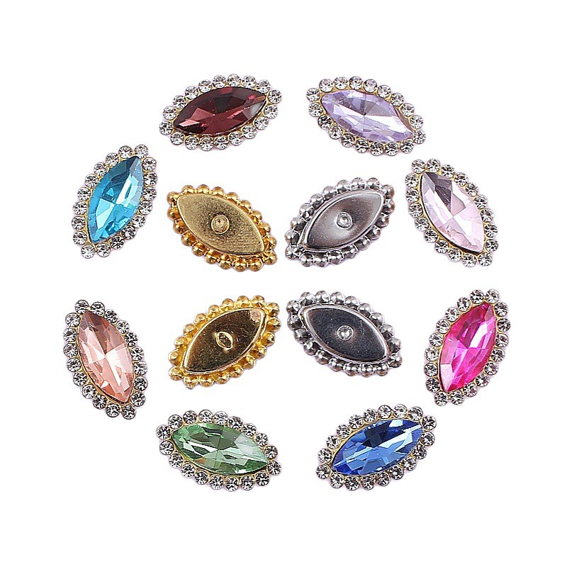 Horse Eye Sunflower Hand-Sewn Diamond Jewelry Accessories Headscarf DIY Hole Shoes Belt Hairpin Accessories Crystal Glass Diamond