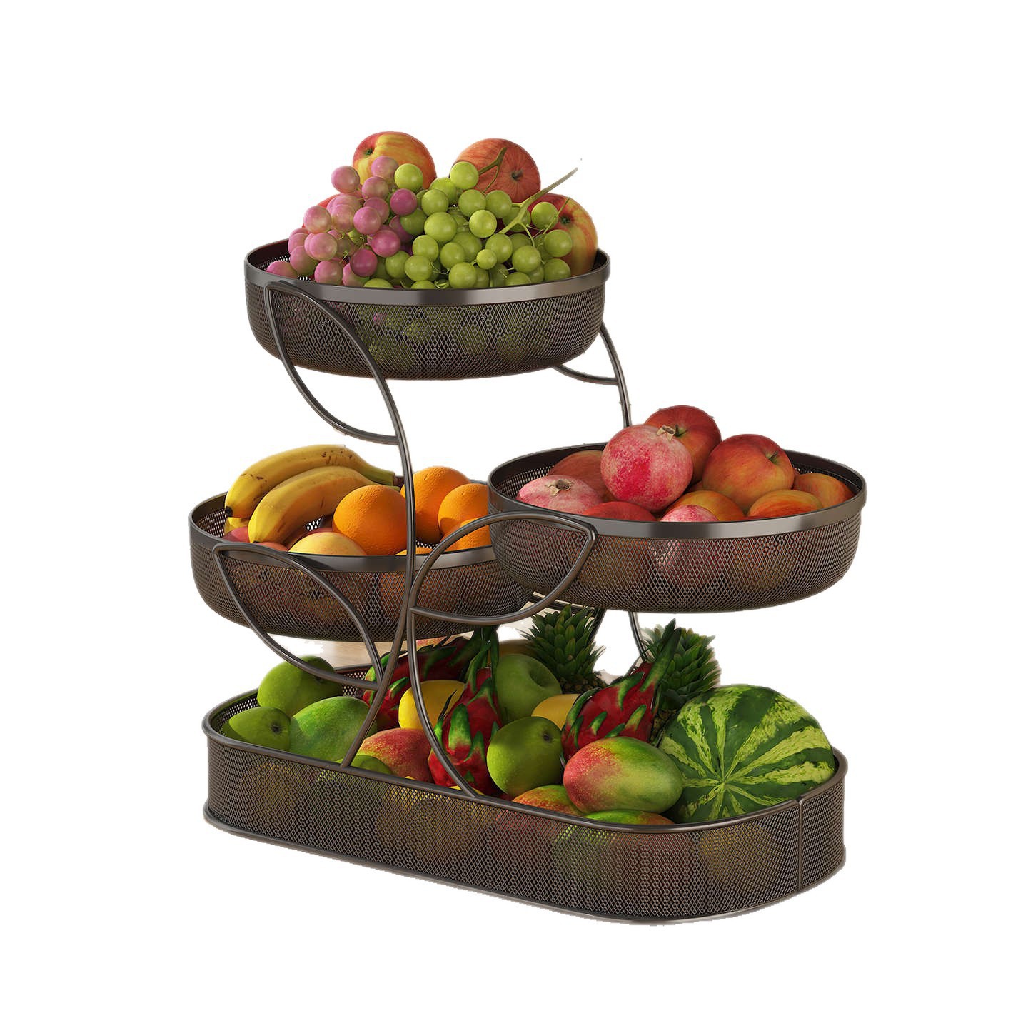 Fruit Plate New Style Home Living Room Coffee Table Classy Exquisite High-Value Multi-Layer Fruit Basket Dried Fruit Box Snack Display Plate