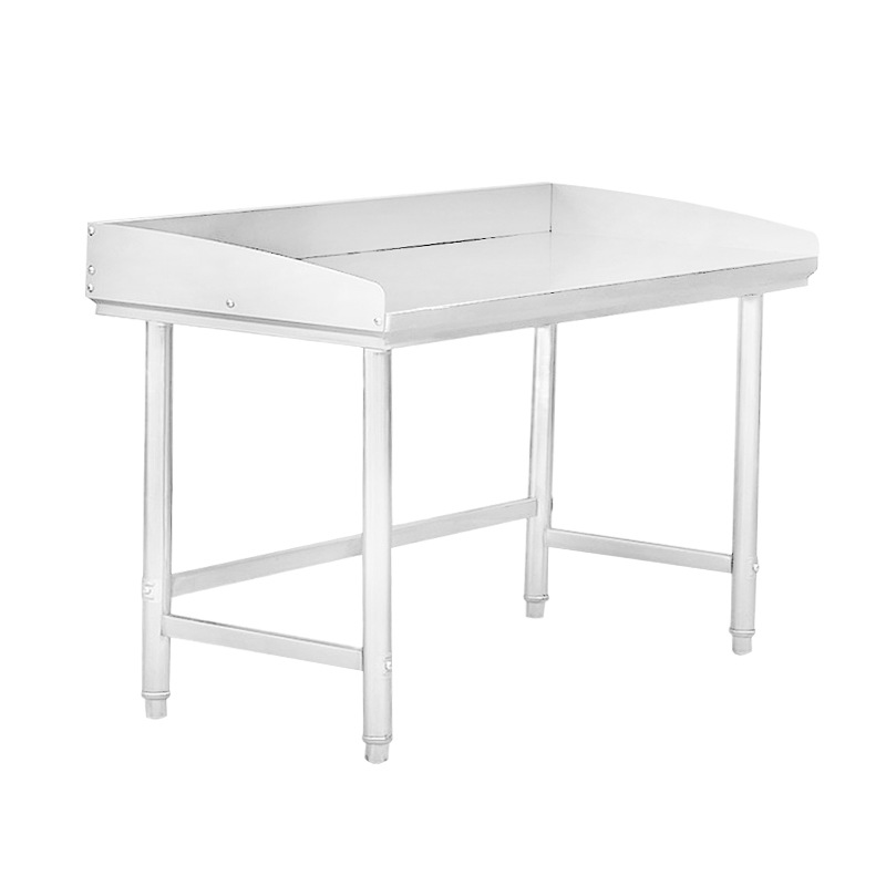 Customized Processing of Stainless Steel Workbench, Kitchen Special Three-Sided Enclosure, Single-Layer Vegetable Cutting Board, Stainless Steel Operating Table