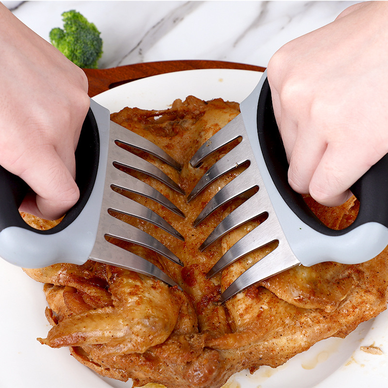 Stainless steel bear claw meat shredder cooked food meat distributor outdoor BBQ Tool meat fork hand shredder chicken split meat cutter