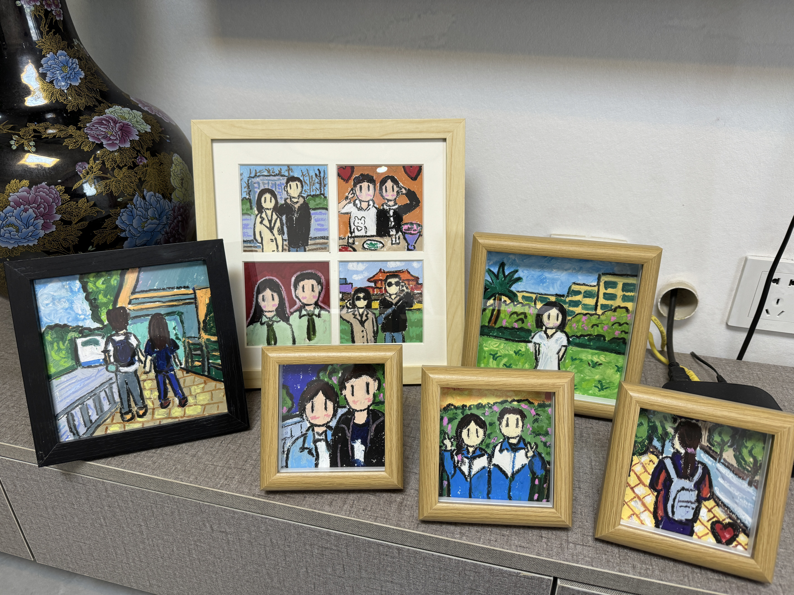 Physical Hand-Painted Oil Paintings, Couple Photos, Animation and Cartoon Images, Physical Factory Direct Sales, Cross-Border New Products