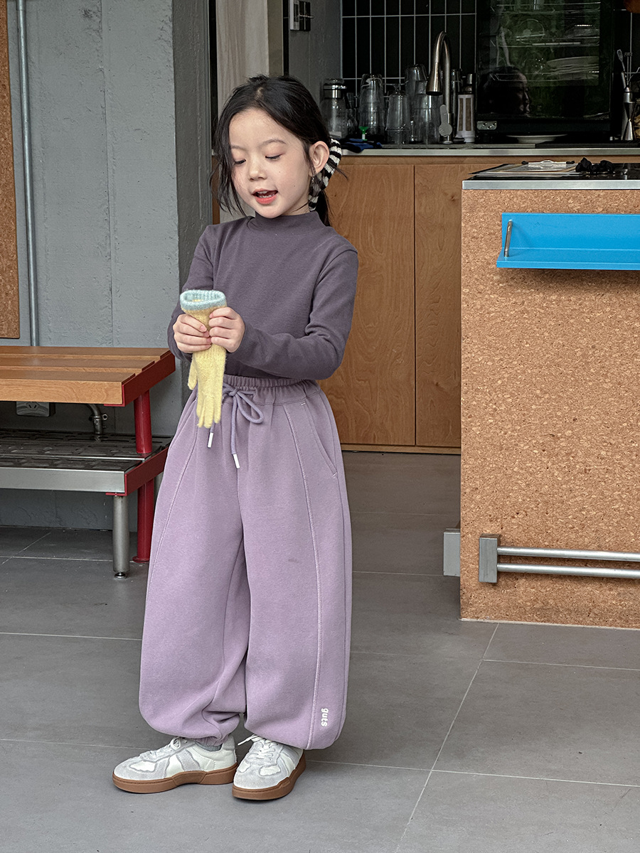 Aimobeibei Boys and Girls Korean Style Versatile Skin-Friendly Non-Irritating High-Elasticity Warm Wool Stretchy Mid-Collar Base Layer Shirt