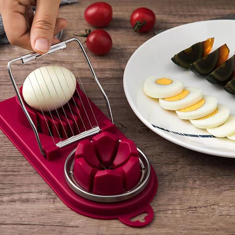 Multifunctional Egg Cutting Tool Kitchen Egg Slicer 2-in-1 Slicer Preserved Egg Divider Slicer Egg Cutting Tool