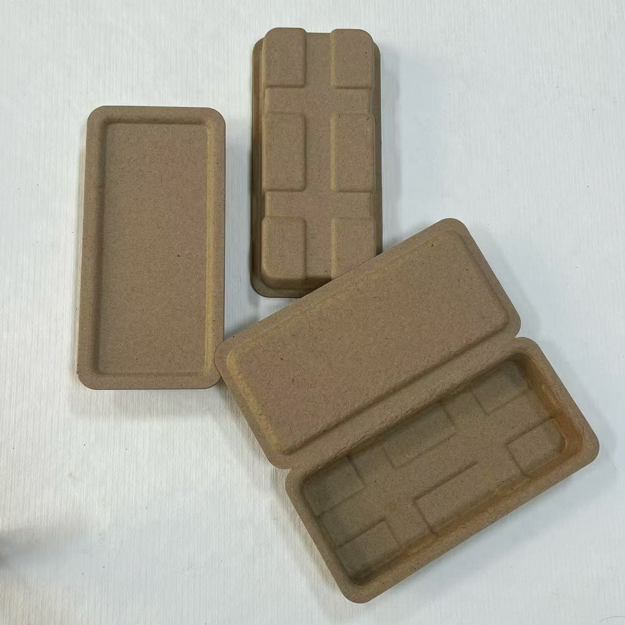 Pulp Molded Environmental Pen Case in stock Wholesale Paper Packaging Box Stationery Gift Pen Case Pen Case Printable Pen