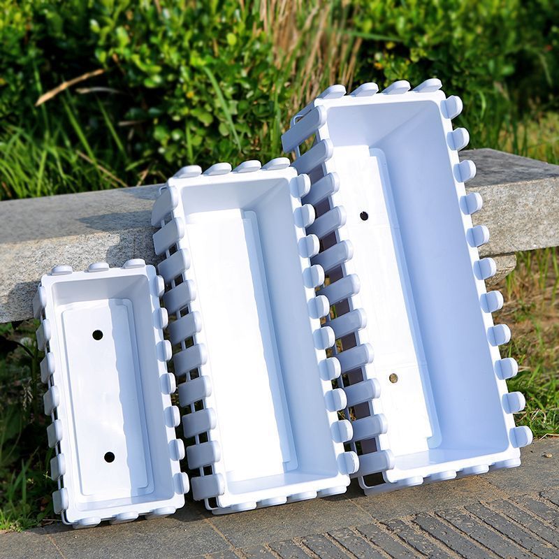 Fence Flower Pot Extra Large Rectangular Flower Trough Fence Seedling Vegetable Flower Box Flower Pool Guardrail Flower Arrangement Decoration Landscaping
