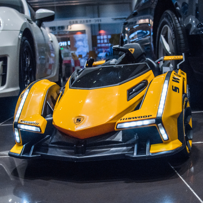 Children's electric car four-wheel with remote control baby toy car male and female children can sit four-wheel drive swing battery car