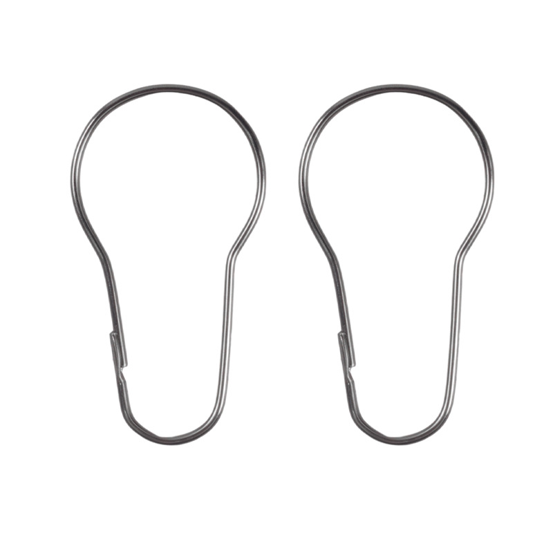 Customized Processing of 304 Stainless Steel Beadless Gourd Hook Buckle Bare Metal Shower Curtain Hook Curtain Hook Shower Curtain Buckle