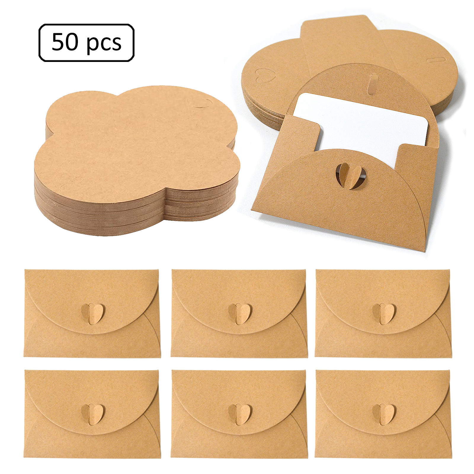 Hot Selling European Style Wedding Envelope Vintage Kraft Paper Envelope Birthday Wedding Greeting Card Blessing Card Creative Packaging Box