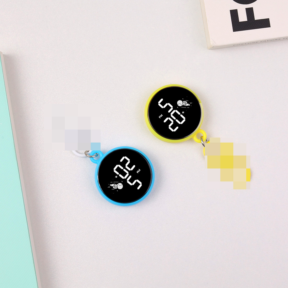 Cute Cartoon New Colorful Keychain Pendant Digital Watch Fashion Led Luminous Waterproof Touch Gift Watch